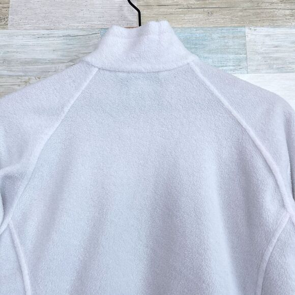 Columbia Benton Springs Fleece Jacket White Full Zip Pockets Womens Small - Picture 4 of 7